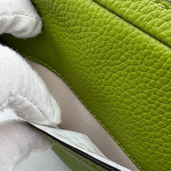 Michael Kors Bryant Med Leather Double Zip Chain Camera Crossbody Meadow Green - Picture 6 of 16